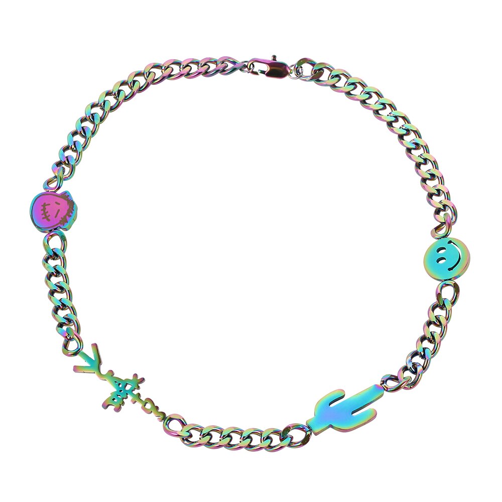 Travis Scotts Product Product Brand Cactus Jack Shape Pendant Necklace For Man Women Charm Cubic Zirconia Collar Jewelry Gift