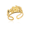 Tree Leaves Rings for Women Open Adjustable Stainless Steel Ring 2023 in Trend Aesthetic Wedding Jewerly anillos mujer