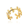 Tree Leaves Rings for Women Open Adjustable Stainless Steel Ring 2023 in Trend Aesthetic Wedding Jewerly anillos mujer