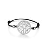Tree Of Life Bracelet Gold Silver Color Crystal Round Pendant Adjustable Elastic Rope Chain Bracelets For Woman Trendy Jewelry