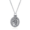 Tree Of Life Cremation Urn Necklace Pendant Ashes Souvenir Stainless Steel Commemorative Ashes Pendant Necklace Unisex