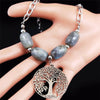 Tree Of Life Flash Stone Stainless Steel Necklaces for Women Silver Color Choker Necklace Jewelry collares mujer NXS04