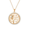 Tree Of Life Necklace For Woman Gold Color Crystal Round Owl Pendant Female Necklaces Jewelry Party Gift Statement New