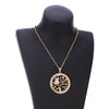 Tree Of Life Necklace For Woman Gold Color Crystal Round Owl Pendant Female Necklaces Jewelry Party Gift Statement New
