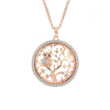 Tree Of Life Necklace For Woman Gold Color Crystal Round Owl Pendant Female Necklaces Jewelry Party Gift Statement New