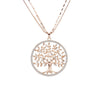 Tree Of Life Necklace For Woman Golden Silvery Double Layer Chain Clear Crystal Stainless Steel Necklace Jewelry Women Accessory