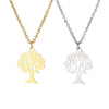 Tree Of Life Pendant Stainless Steel Necklace Dainty Gold Silvery Choker Necklace For Women Man 2022 Jewelry Gift