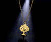 Tree Of Life Pendant Stainless Steel Necklace Dainty Gold Silvery Choker Necklace For Women Man 2022 Jewelry Gift