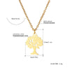 Tree Of Life Pendant Stainless Steel Necklace Dainty Gold Silvery Choker Necklace For Women Man 2022 Jewelry Gift