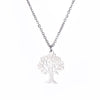 Tree Of Life Pendant Stainless Steel Necklace Dainty Gold Silvery Choker Necklace For Women Man 2022 Jewelry Gift