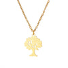 Tree Of Life Pendant Stainless Steel Necklace Dainty Gold Silvery Choker Necklace For Women Man 2022 Jewelry Gift