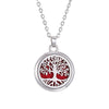 Tree of Life Aromatherapy Necklace Magnetic Essential Oil Diffuser Perfume Necklaces Box Locket Pendant Aroma Diffuser Necklace