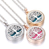 Tree of Life Aromatherapy Necklace Magnetic Essential Oil Diffuser Perfume Necklaces Box Locket Pendant Aroma Diffuser Necklace