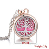 Tree of Life Aromatherapy Necklace Magnetic Essential Oil Diffuser Perfume Necklaces Box Locket Pendant Aroma Diffuser Necklace