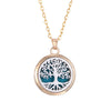 Tree of Life Aromatherapy Necklace Magnetic Essential Oil Diffuser Perfume Necklaces Box Locket Pendant Aroma Diffuser Necklace