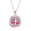 Tree of Life Aromatherapy Necklace Magnetic Essential Oil Diffuser Perfume Necklaces Box Locket Pendant Aroma Diffuser Necklace