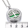 Tree of Life Aromatherapy Necklace Magnetic Essential Oil Diffuser Perfume Necklaces Box Locket Pendant Aroma Diffuser Necklace