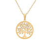 Tree of Life Crystal Round Small Pendant Necklace Gold Silvery Stainless Steel Elegant Women Necklaces 2022 Jewelry