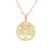 Tree of Life Crystal Round Small Pendant Necklace Gold Silvery Stainless Steel Elegant Women Necklaces 2022 Jewelry