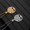 Tree of Life Crystal Round Small Pendant Necklace Gold Silvery Stainless Steel Elegant Women Necklaces 2022 Jewelry