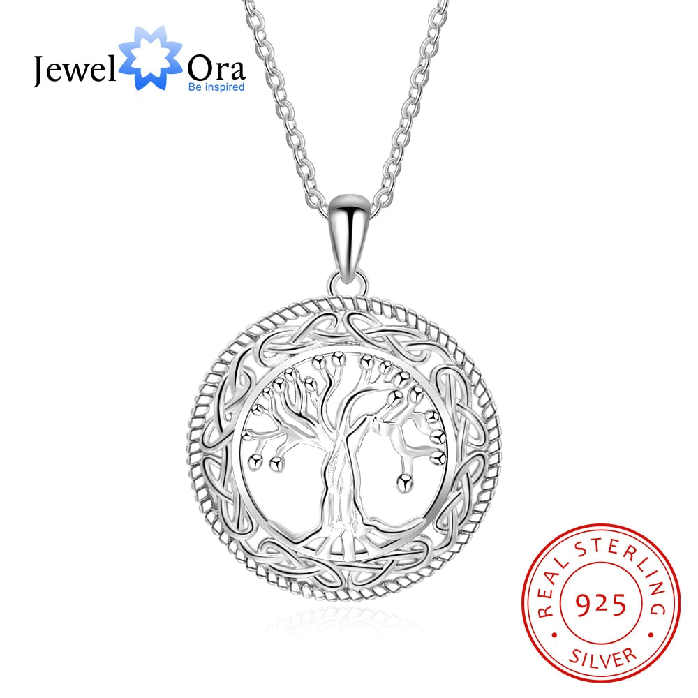 Tree of Life Large Pendant Necklace Jewelry 925 Sterling Silver Necklaces & Pendants For Women Best Gift ( NE101908)