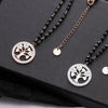 Tree of Life Necklaces for Women Beaded Chain Crystal Pendant Necklace Hearts Rose Gold Stainless Steel Jewelry 2022 Gifts
