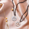 Tree of Life Necklaces for Women Beaded Chain Crystal Pendant Necklace Hearts Rose Gold Stainless Steel Jewelry 2022 Gifts