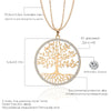 Tree of Life Pendant Necklace For Woman Clear Crystal Big Round Pendant Gold Color Long Double Layer Chain Jewelry 2022
