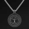 Tree of Life Pendant Viking Nordic Style Chain Necklace Christmas Gift for Men Goth Women Necklac