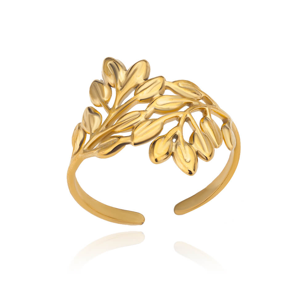 Tree of Life Rings for Women Open Adjustable Stainless Steel Gold Color Lucky Ring 2023 Trend Engagement Wedding Jewerly anillos