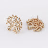 Tree of Life Stud Earrings For Women Crystal Plant Tree Gold/Rose Gold /Silvery Earring for Women Lucky Jewelry Gift accessories