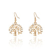 Tree of Life Women Earrings Jewelry Gold/Rose Gold/Silver Color Plant Crystal Drop Earrings For Girls Jewelry Drop Shipping