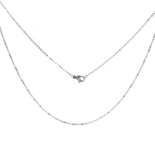 Trend 304 Stainless Steel Link Cable Chain Necklace  Dull Silver Color  50cmlong, Chain Size: 1.7x1.3mm( 1/8