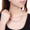 Trend 925 sterling Silver classic 6MM twisted circle Bracelet necklace Jewelry sets for women men wedding Party Gifts
