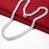 Trend 925 sterling Silver classic 6MM twisted circle Bracelet necklace Jewelry sets for women men wedding Party Gifts