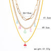 Trend INS Gold Color Multi-layer Bitch Necklace for Woman Cartoon Balloon Dog Letter Necklace Party Gift Punk Hip Hop Jewelry