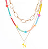 Trend INS Gold Color Multi-layer Bitch Necklace for Woman Cartoon Balloon Dog Letter Necklace Party Gift Punk Hip Hop Jewelry