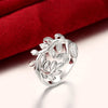 Trend Pretty woman  Jewelry 925 Sterling Silver fine Retro leaf Rings trend party gifts charms wedding Jewelry