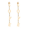 Trend Stainless Steel LOVE Letter Long Dangle Earrings For Women Rose Gold Words Earring Mulher Brincos Girls Party jewelry Gift