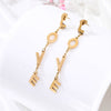 Trend Stainless Steel LOVE Letter Long Dangle Earrings For Women Rose Gold Words Earring Mulher Brincos Girls Party jewelry Gift
