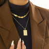 Trend personality ins senior European and American wind metal feeling hip-hop heart-shaped pendant necklace