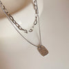 Trend personality ins senior European and American wind metal feeling hip-hop heart-shaped pendant necklace