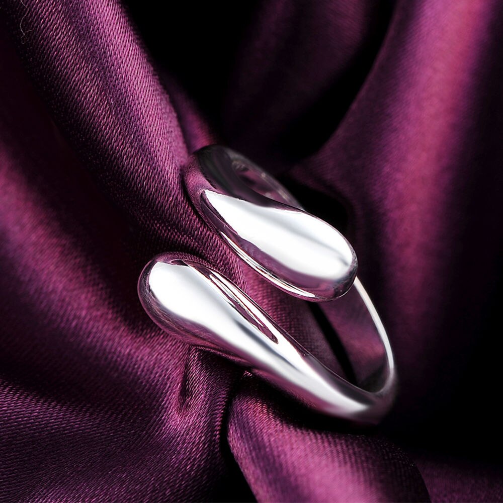 Trending products Popular brands 925 Sterling Silver Water drop Rings For Women wedding accessories Party Jewelry gifts