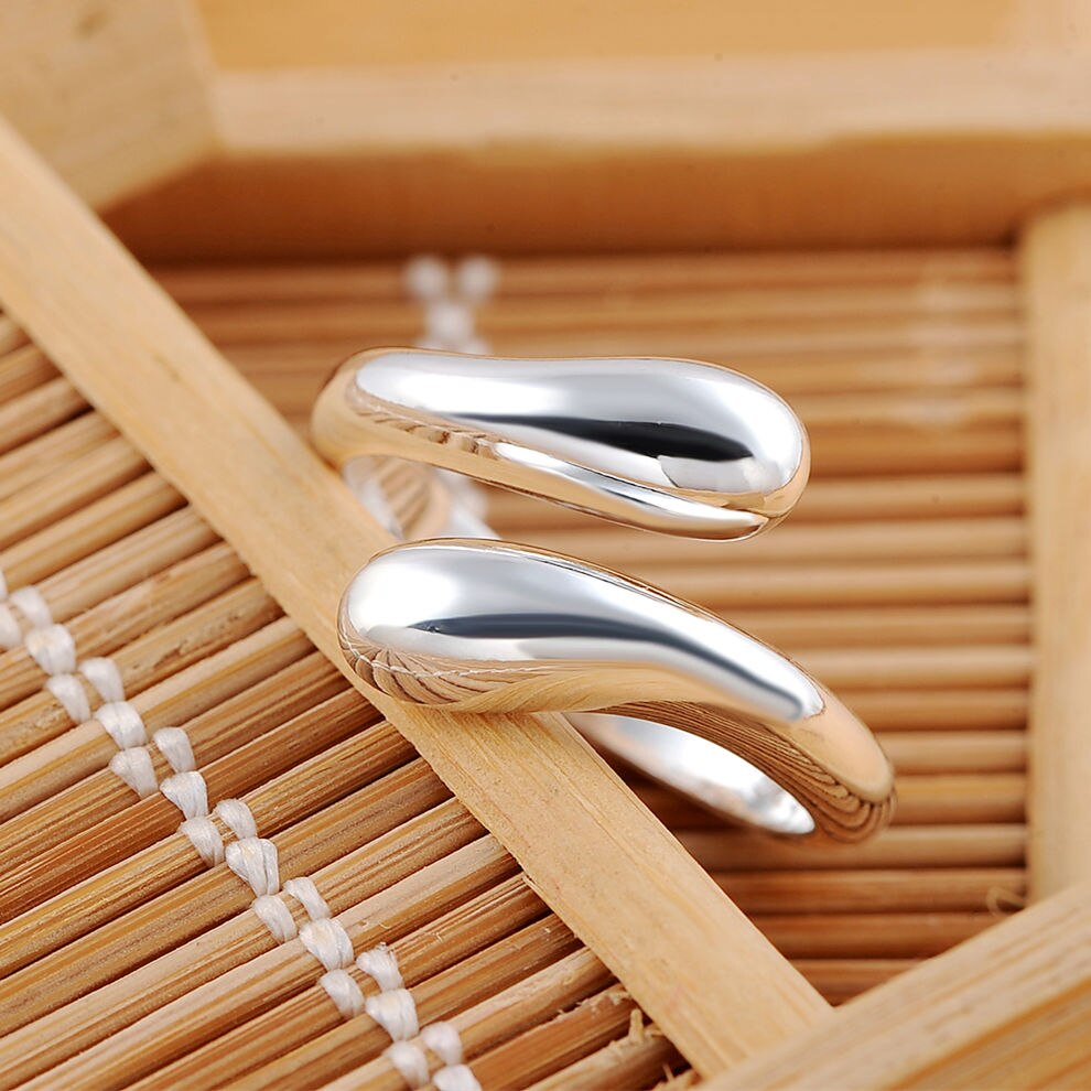 Trending products Popular brands 925 Sterling Silver Water drop Rings For Women wedding accessories Party Jewelry gifts