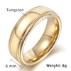 Polished Band Ring Mens Boys Tungsten Carbide Wedding Engagement Gold Silver Color 6mm KTR07