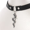 Trendy 2021 Silver color Snake Sword Choker Necklaces For Women Trendy Necklace Pendants Leather Necklace Jewelry Bijoux Gift