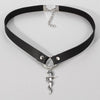 Trendy 2021 Silver color Snake Sword Choker Necklaces For Women Trendy Necklace Pendants Leather Necklace Jewelry Bijoux Gift