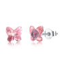 Trendy 7 Colors Austrian Crystal Butterfly Stud Earring Pure 925 Sterling Silver Small Earring Women Original Jewelry E294.