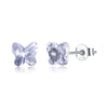 Trendy 7 Colors Austrian Crystal Butterfly Stud Earring Pure 925 Sterling Silver Small Earring Women Original Jewelry E294.