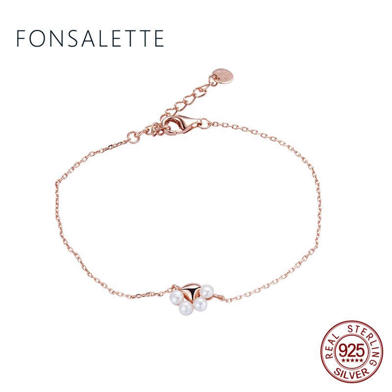 Trendy 925 Sterling Silver Cute Animal Footprints Bear Dog Cat Paw Bracelets&Bangles Pearl Women Jewelry Christmas Gift zk40